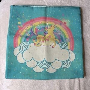 Your Smile Pegachubs chubby unicorn set of two decorative pillow covers 18X18